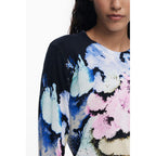 Desigual Nero viscose women jersey, soft fabric with a relaxed fit, shown in a flat lay or worn style.