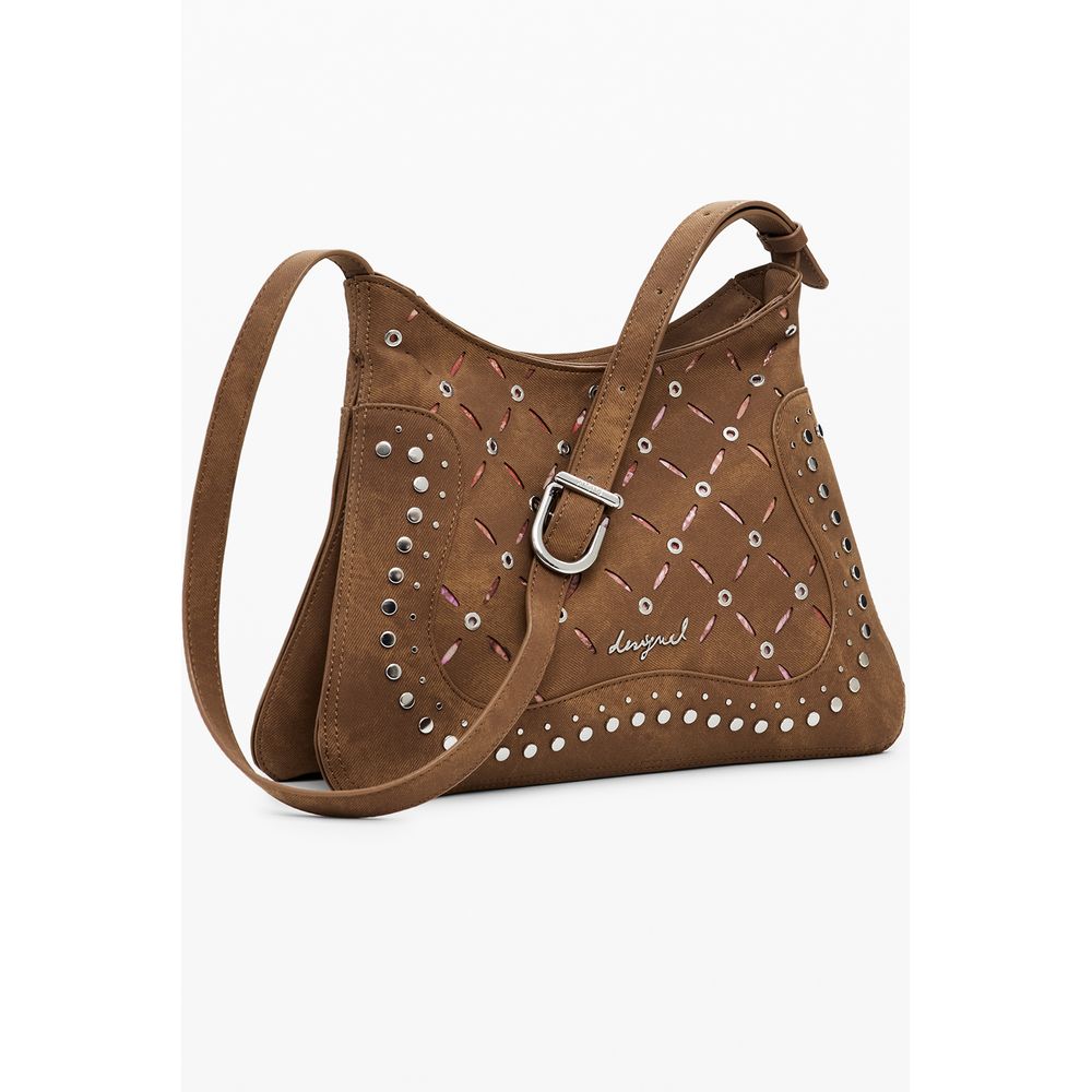 Desigual Marrone Poliuretano Women Backpack Desigual