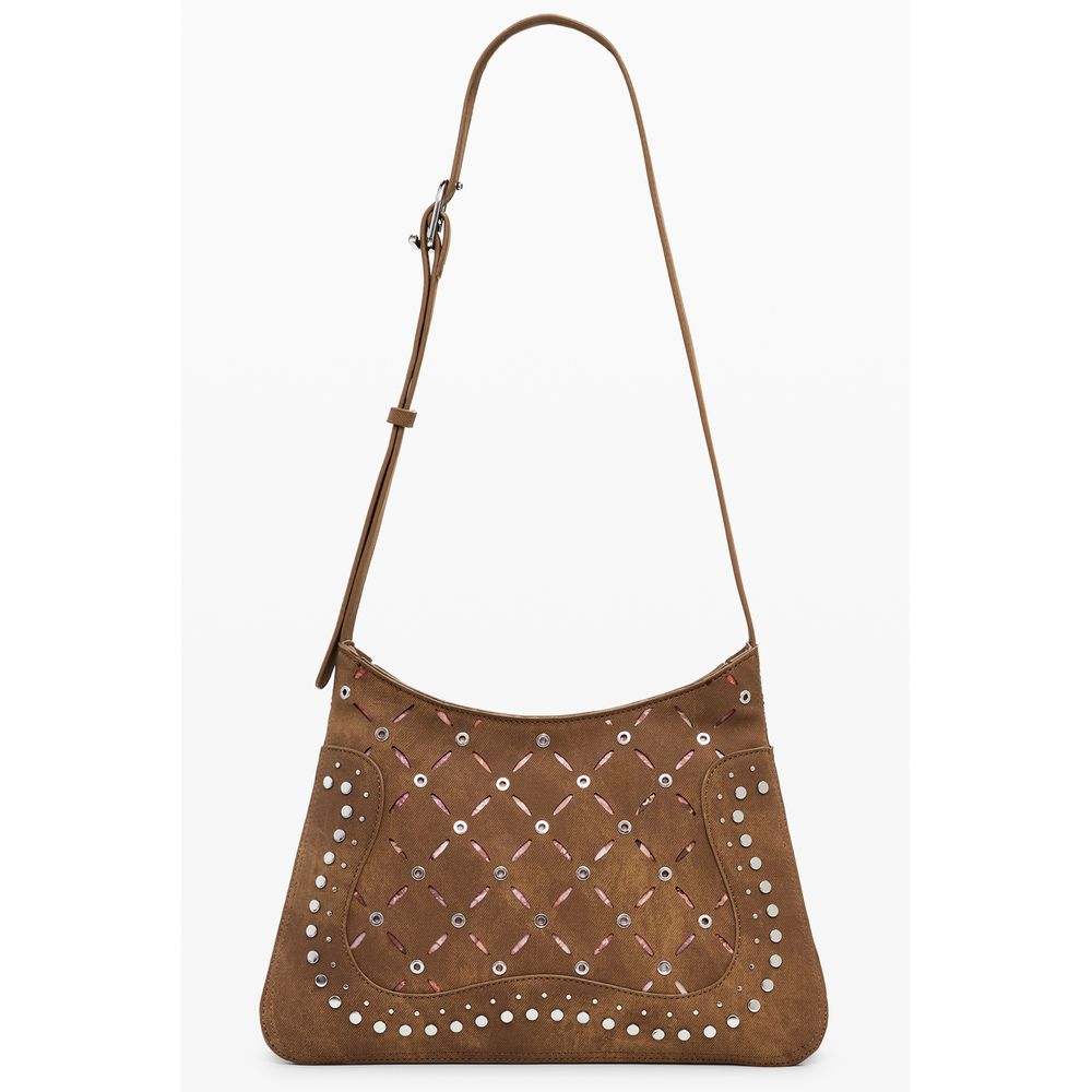 Desigual Marrone Poliuretano Women Backpack Desigual