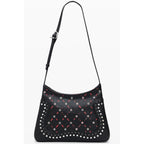 Desigual black polyurethane women's shoulder bag with adjustable strap and stylish design, perfect for everyday use.