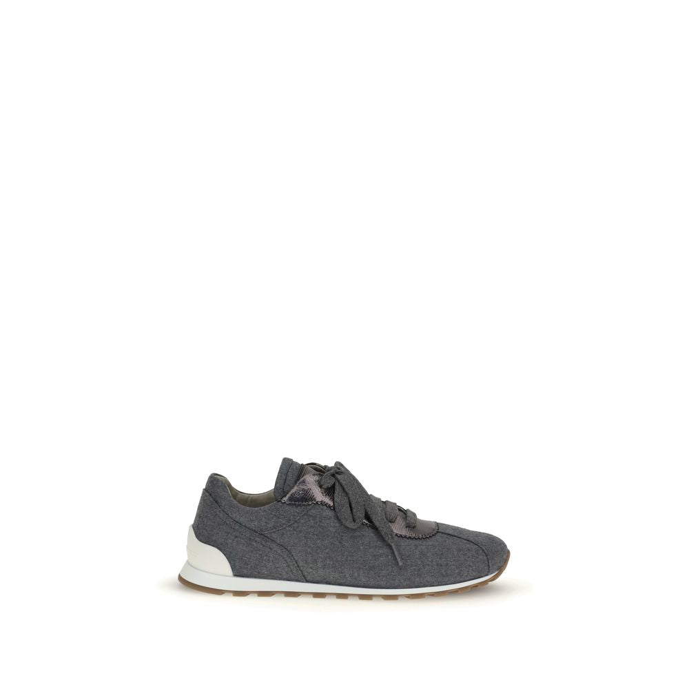 Brunello Cucinelli Virgin wool flannel Sneakers