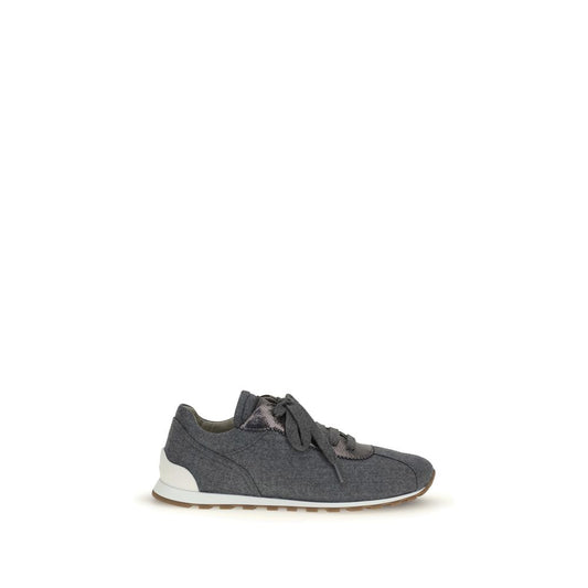 Brunello Cucinelli Virgin wool flannel Sneakers
