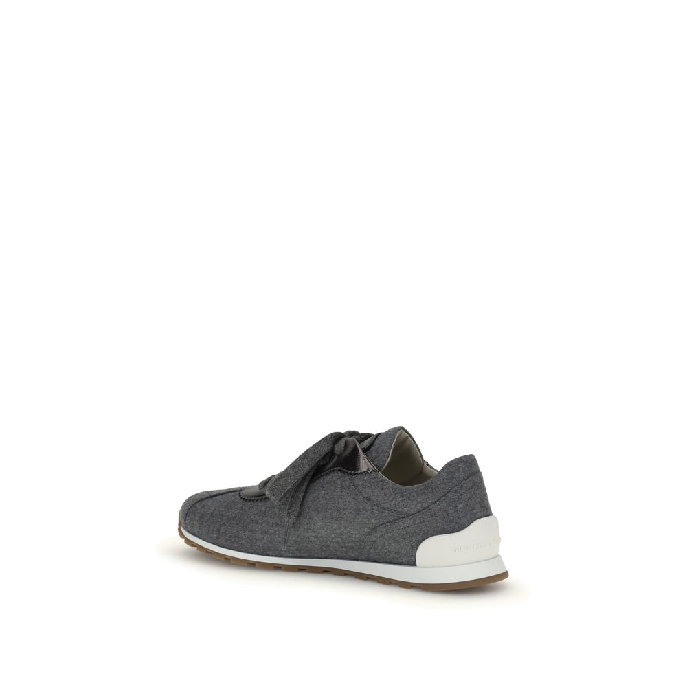 Brunello Cucinelli Virgin wool flannel Sneakers