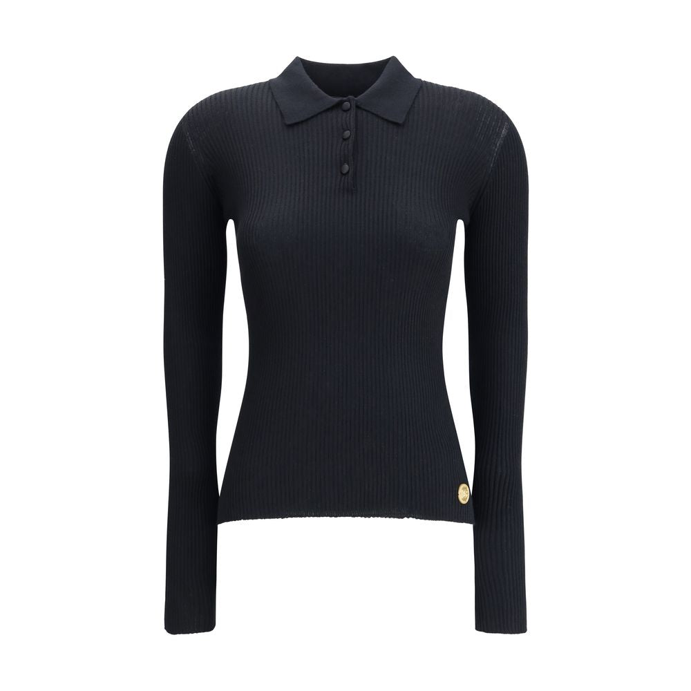 Dolce & Gabbana Black Cashmere Polo Shirt