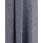Sara Roka blue cotton midi skirt displayed flat, showing its soft fabric and simple, elegant design perfect for casual or dressy wear.