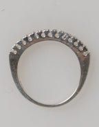 Nialaya Sterling Silver 925 Band Pave CZ Crystal Eternity Ring