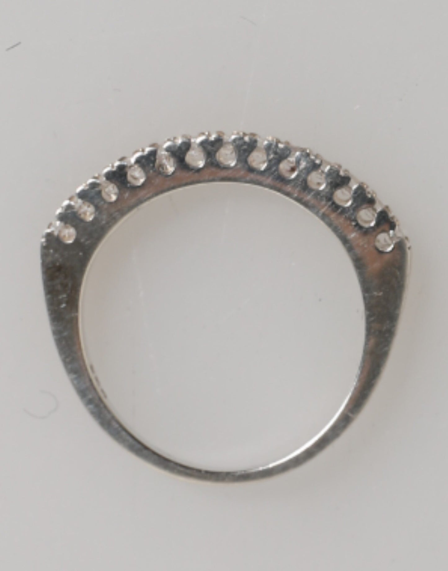 Nialaya Sterling Silver 925 Band Pave CZ Crystal Eternity Ring