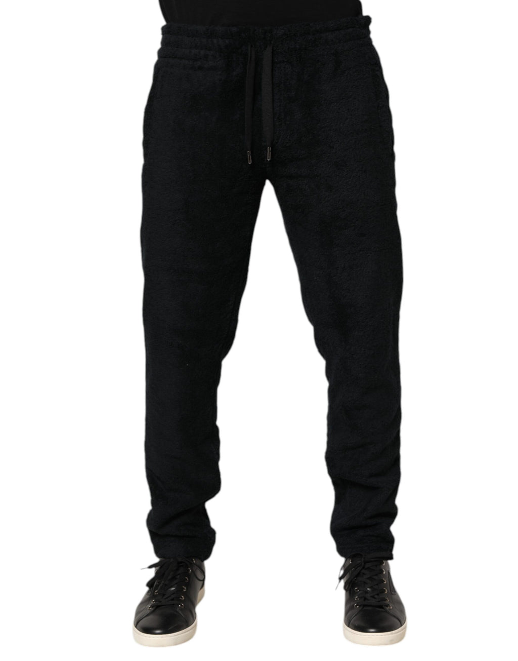 Dolce & Gabbana Black Cotton Logo Men Jogger Sweatpants Pants Dolce & Gabbana