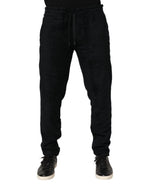 Dolce & Gabbana Black Cotton Logo Men Jogger Sweatpants Pants Dolce & Gabbana