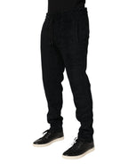 Dolce & Gabbana Black Cotton Logo Men Jogger Sweatpants Pants Dolce & Gabbana