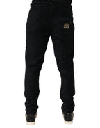 Dolce & Gabbana Black Cotton Logo Men Jogger Sweatpants Pants Dolce & Gabbana