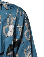 Dolce & Gabbana Blue Jazz Printed Cotton Button Front Shirt Dolce & Gabbana