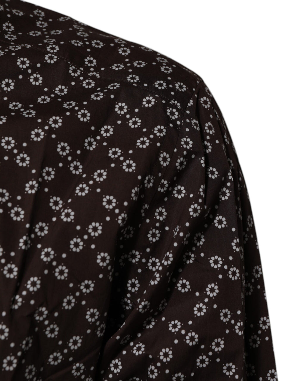 Dolce & Gabbana BrownFloral Collared GOLD Formal Dress Shirt Dolce & Gabbana