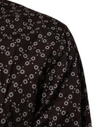 Dolce & Gabbana BrownFloral Collared GOLD Formal Dress Shirt Dolce & Gabbana