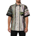 Dolce & Gabbana Multicolor Graphic Collared Casual Shirt Dolce & Gabbana