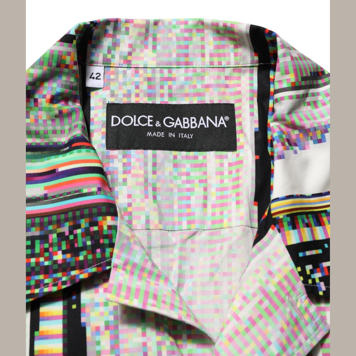 Dolce & Gabbana Multicolor Graphic Collared Casual Shirt Dolce & Gabbana