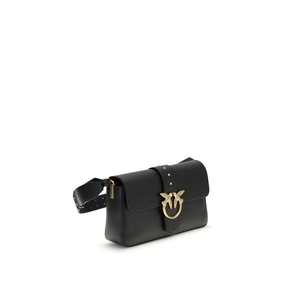 PINKO Black Leather Shoulder Bag PINKO