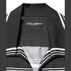 Dolce & Gabbana Black White StripeDot Print Casual Polo Shirt Dolce & Gabbana