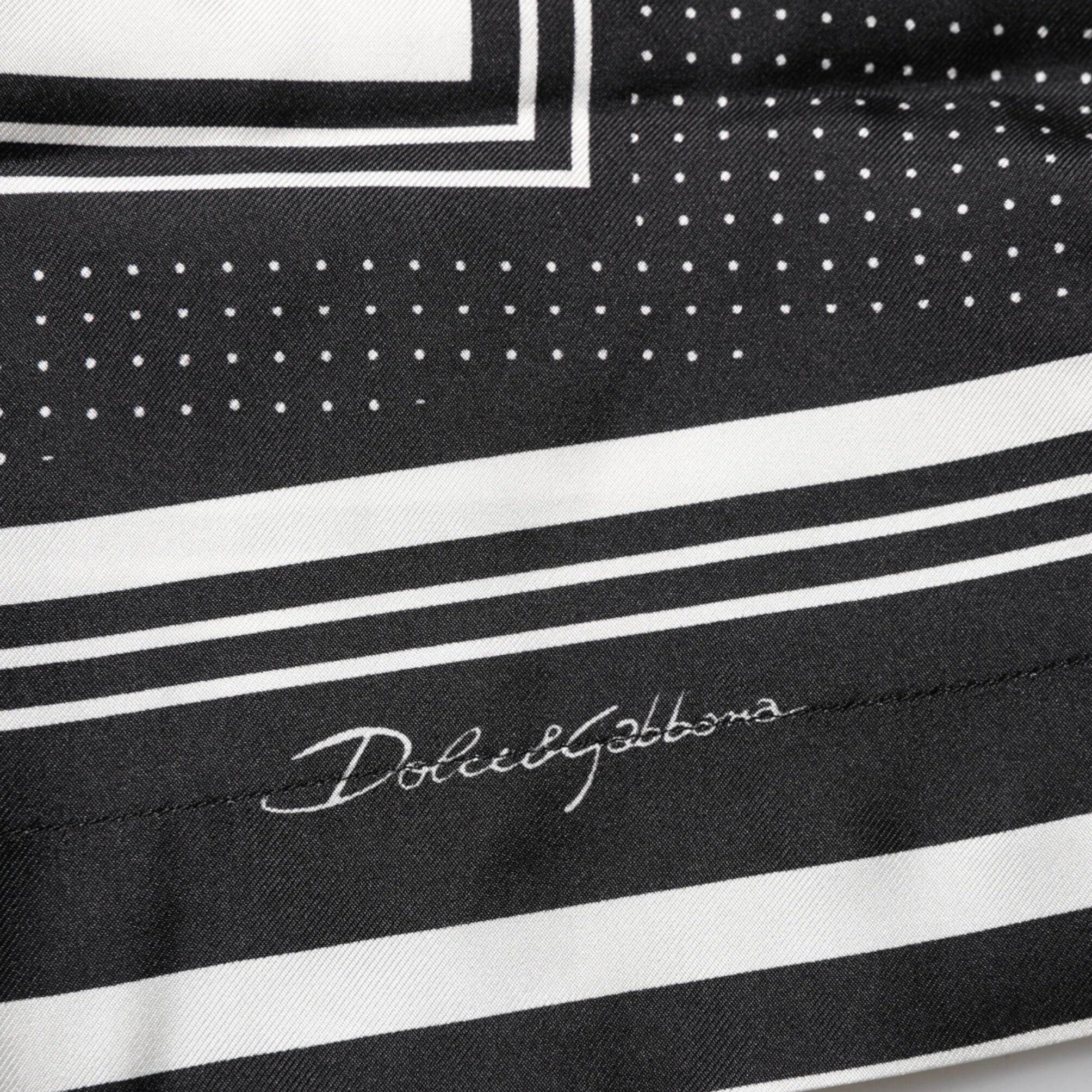 Dolce & Gabbana Black White StripeDot Print Casual Polo Shirt Dolce & Gabbana