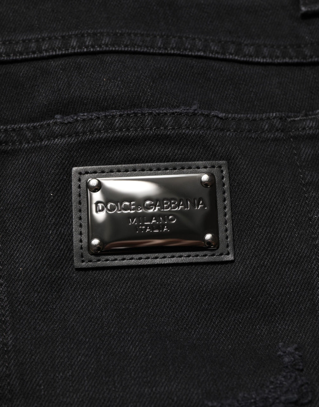 Dolce & Gabbana Black Cotton Regular Denim Men Trouser Jeans Dolce & Gabbana