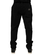 Dolce & Gabbana Black Cotton Regular Denim Men Trouser Jeans Dolce & Gabbana