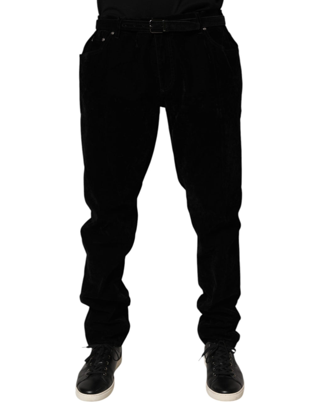 Dolce & Gabbana Black Cotton Slim Fit Denim Trouser Jeans Dolce & Gabbana