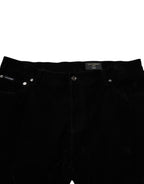 Dolce & Gabbana Black Cotton Slim Fit Denim Trouser Jeans Dolce & Gabbana