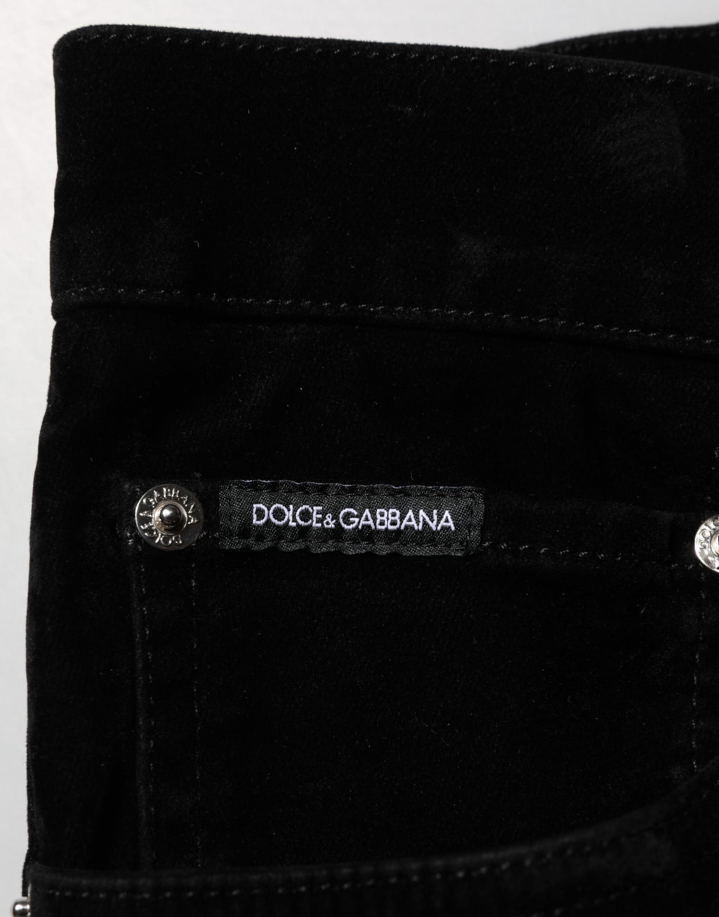 Dolce & Gabbana Black Cotton Slim Fit Denim Trouser Jeans Dolce & Gabbana