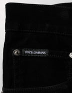 Dolce & Gabbana Black Cotton Slim Fit Denim Trouser Jeans Dolce & Gabbana
