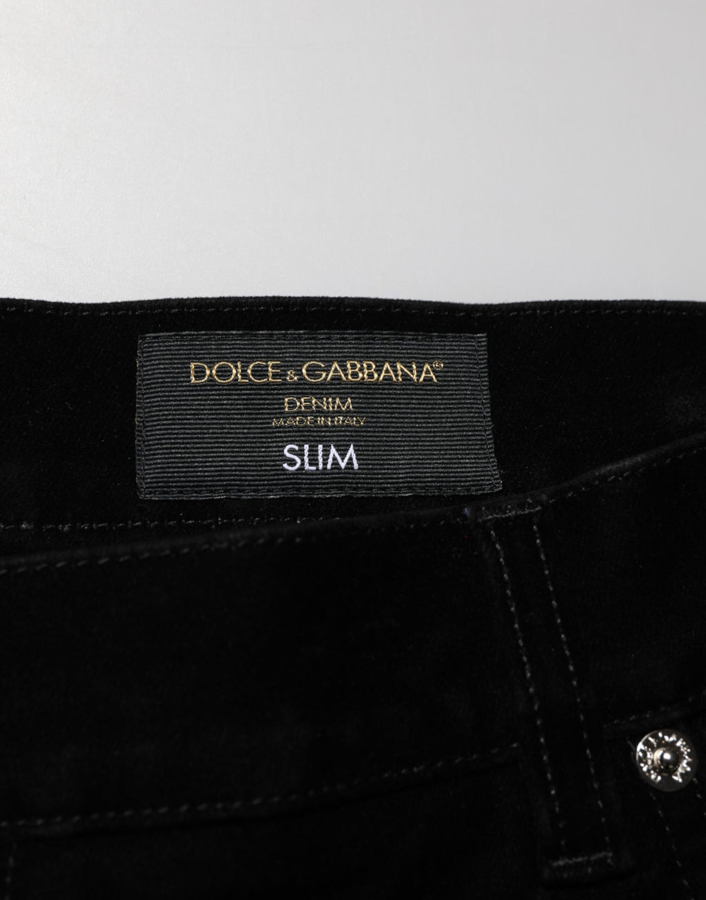Dolce & Gabbana Black Cotton Slim Fit Denim Trouser Jeans Dolce & Gabbana
