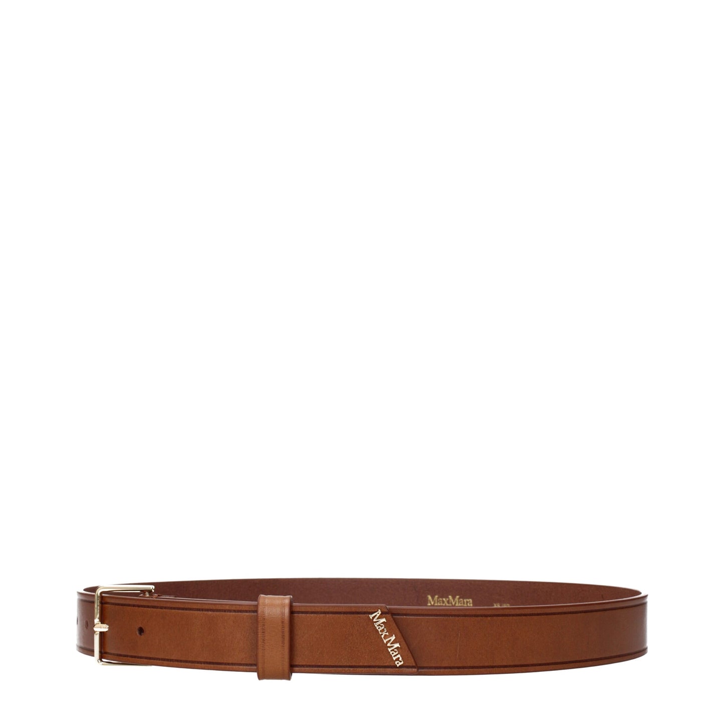 Max Mara Brown Leather Regular Belt