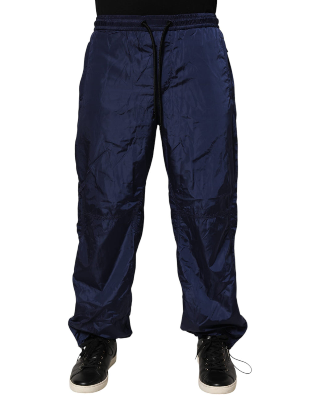 Dolce & Gabbana Blue Nylon Straight Jogger Sweatpants Pants Dolce & Gabbana