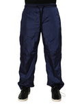 Dolce & Gabbana Blue Nylon Straight Jogger Sweatpants Pants Dolce & Gabbana