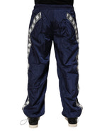 Dolce & Gabbana Blue Nylon Straight Jogger Sweatpants Pants Dolce & Gabbana