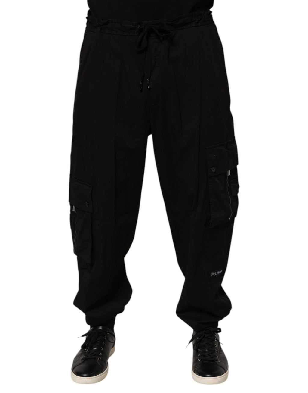 Dolce & Gabbana Black Cotton Cargo Jogger Sweatpants Pants Dolce & Gabbana