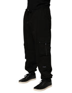 Dolce & Gabbana Black Cotton Cargo Jogger Sweatpants Pants Dolce & Gabbana
