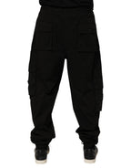 Dolce & Gabbana Black Cotton Cargo Jogger Sweatpants Pants Dolce & Gabbana