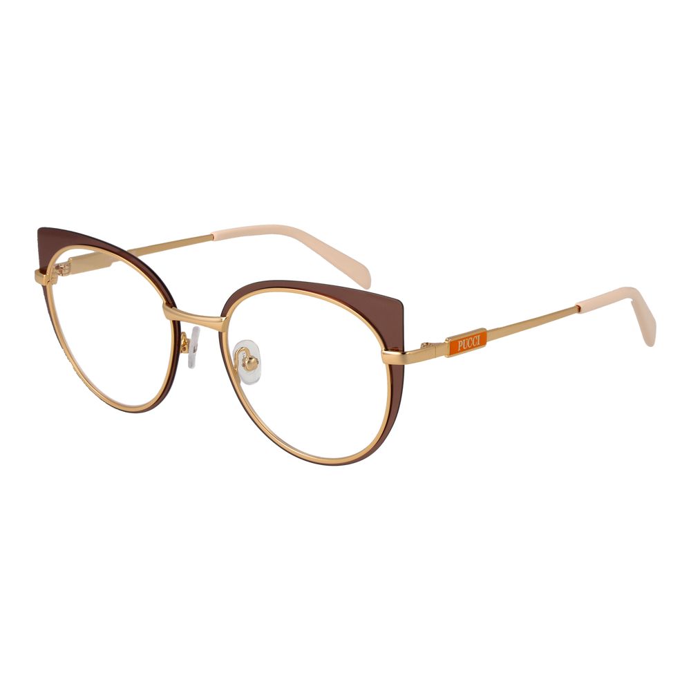 Emilio Pucci Brown Metal Glasses Frames Emilio Pucci
