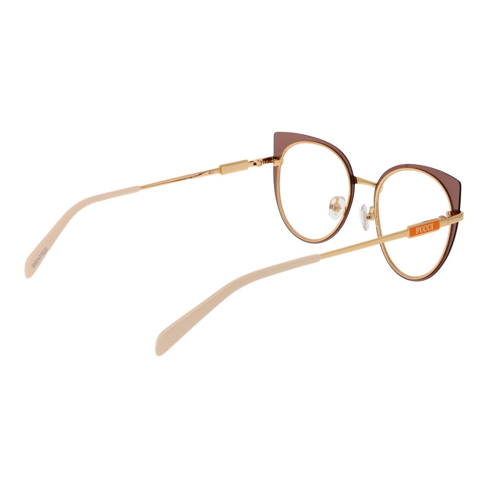 Emilio Pucci Brown Metal Glasses Frames Emilio Pucci