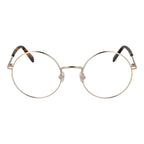 Emilio Pucci gold metal glasses frames with sleek design and clear lenses, stylish eyewear for a sophisticated look.