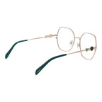Emilio Pucci rose gold metal glasses frames with sleek design and clear glass lenses, stylish and modern eyewear.