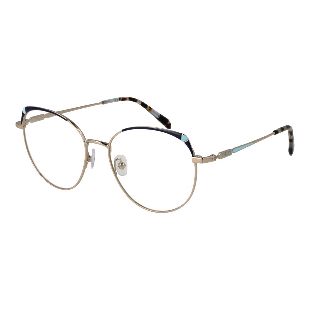 Emilio Pucci Gold Metal Glasses Frames Emilio Pucci