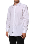 Dolce & Gabbana White Cotton MARTINI Men Formal Dress Shirt Dolce & Gabbana