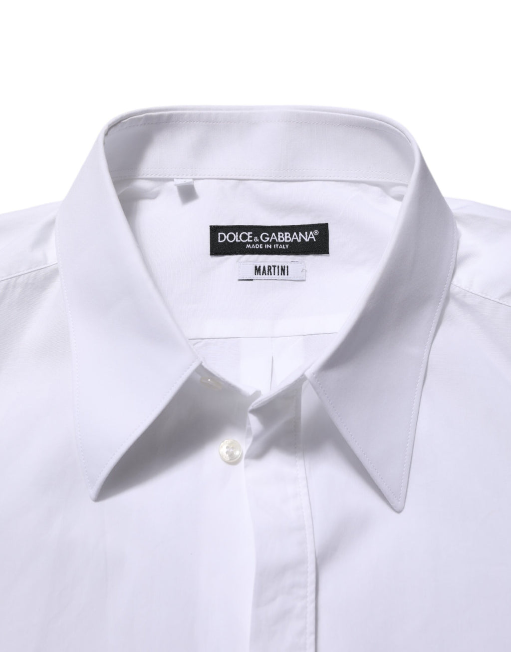 Dolce & Gabbana White Cotton MARTINI Men Formal Dress Shirt Dolce & Gabbana