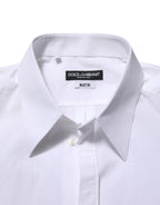Dolce & Gabbana White Cotton MARTINI Men Formal Dress Shirt Dolce & Gabbana