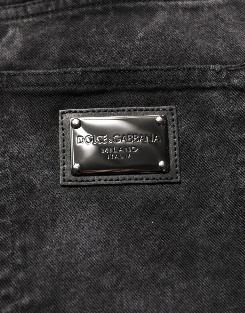 Dolce & Gabbana Black Cotton Mid Waist Denim Men Bermuda Short Dolce & Gabbana