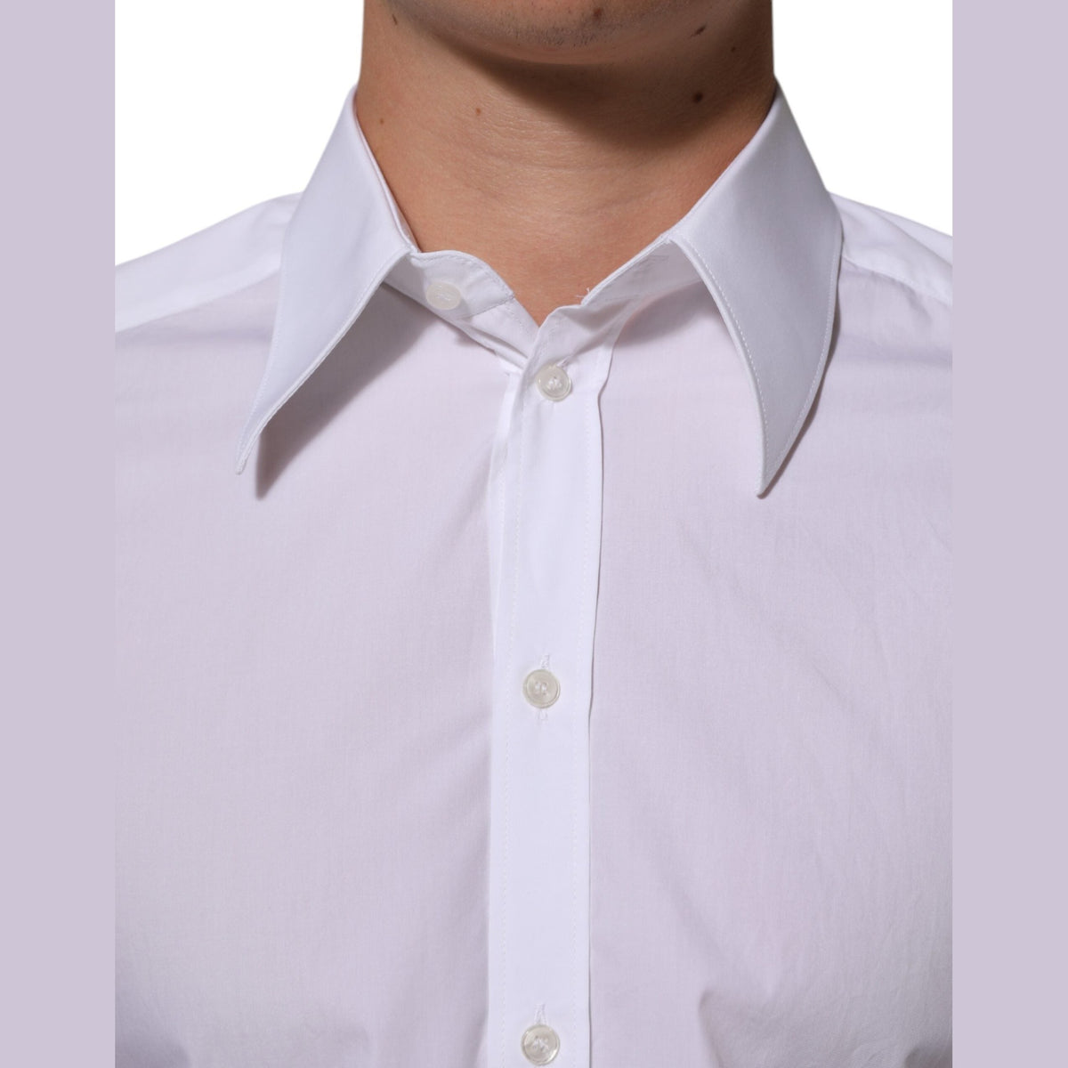 Dolce & Gabbana White Cotton MARTINI Men Formal Dress Shirt
