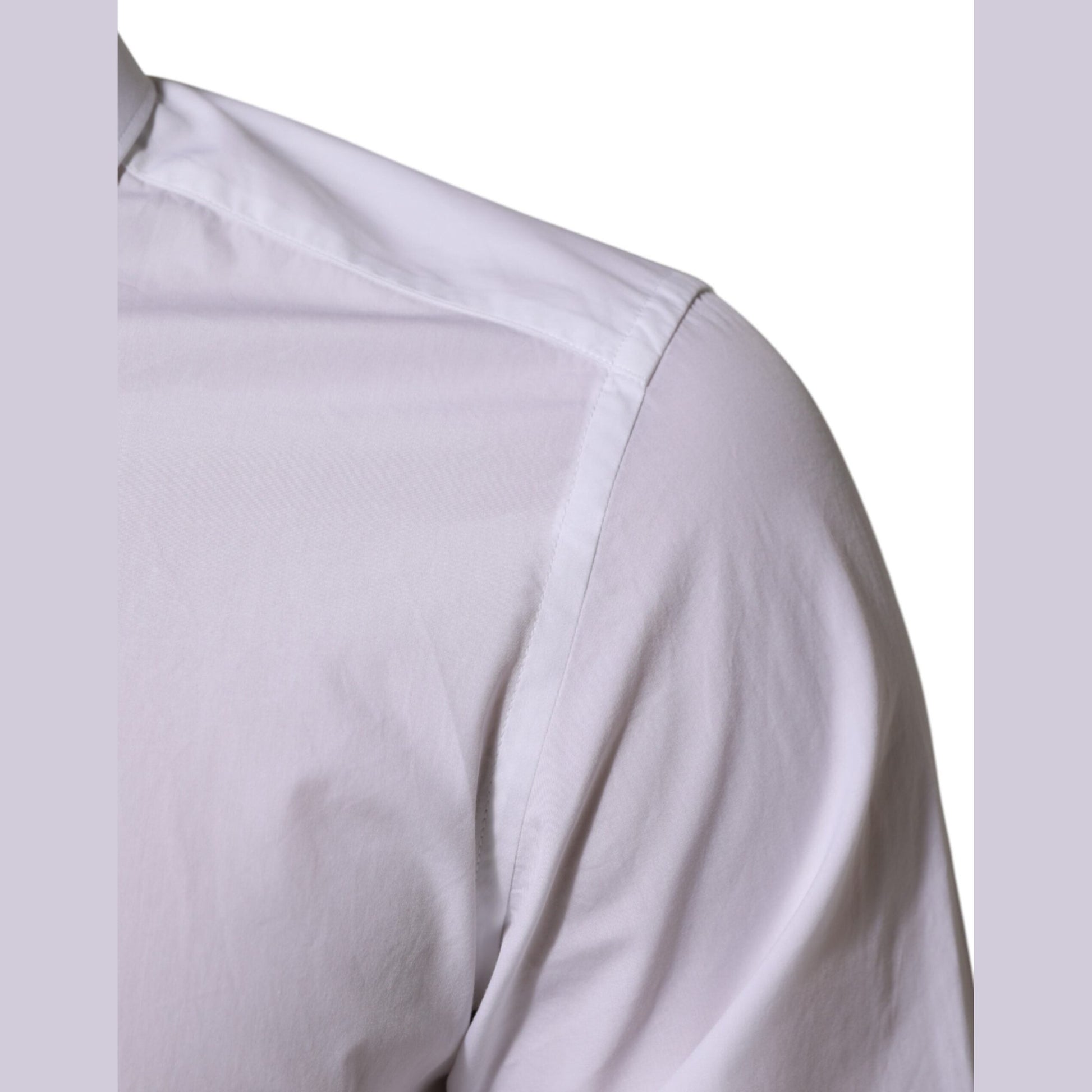 Dolce & Gabbana White Cotton MARTINI Men Formal Dress Shirt