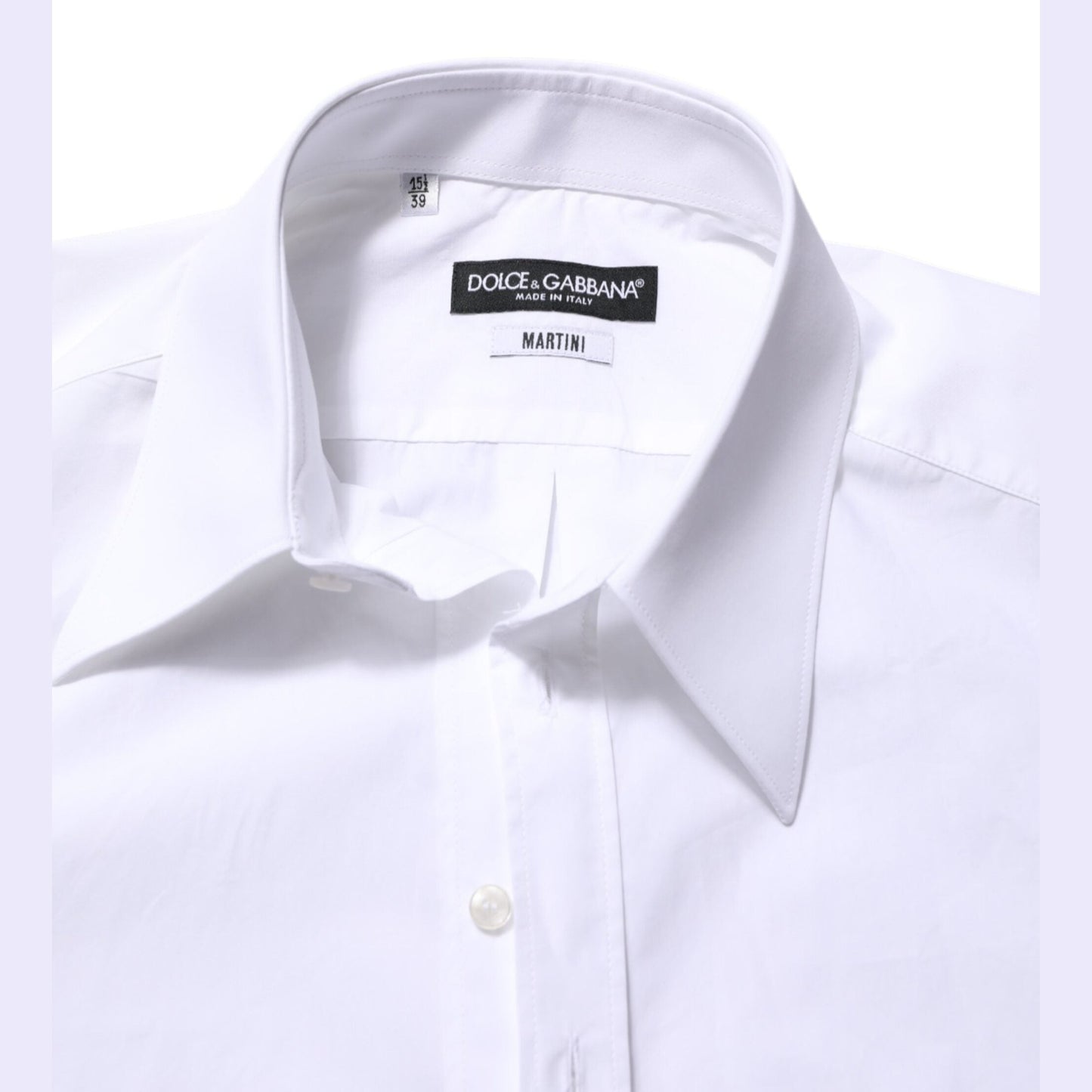 Dolce & Gabbana White Cotton MARTINI Men Formal Dress Shirt