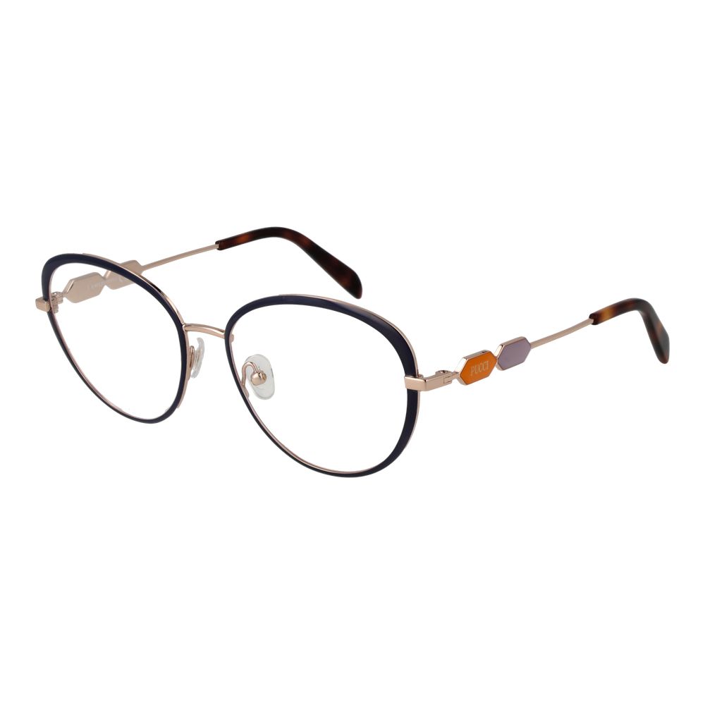 Emilio Pucci Blue Metal Glasses Frames Emilio Pucci